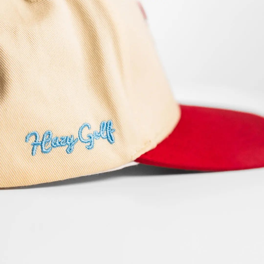 “HG” Icon Cardinal and Bone SnapBack Hat Hazy Golf