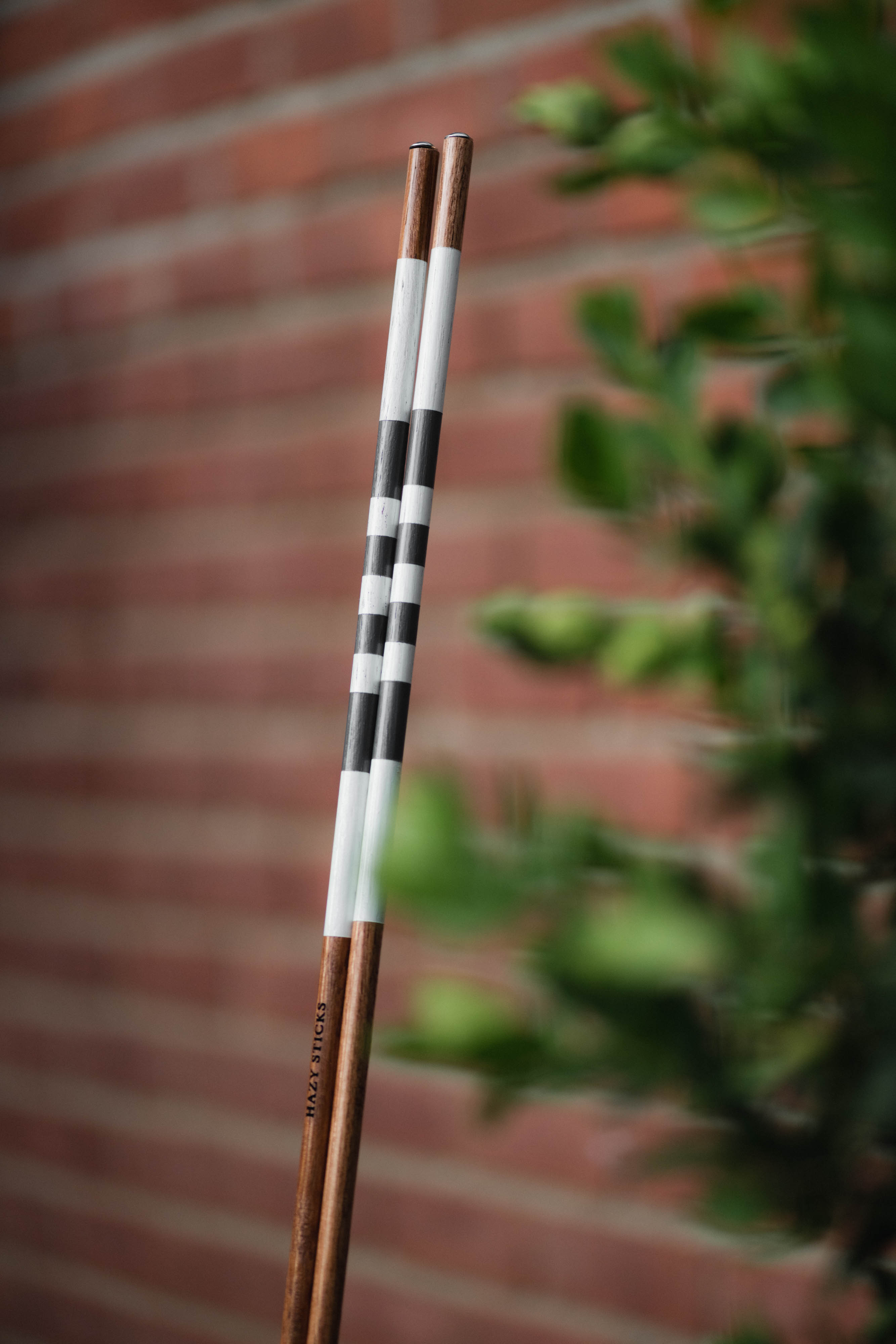Engraved hickory golf alignment stick set
