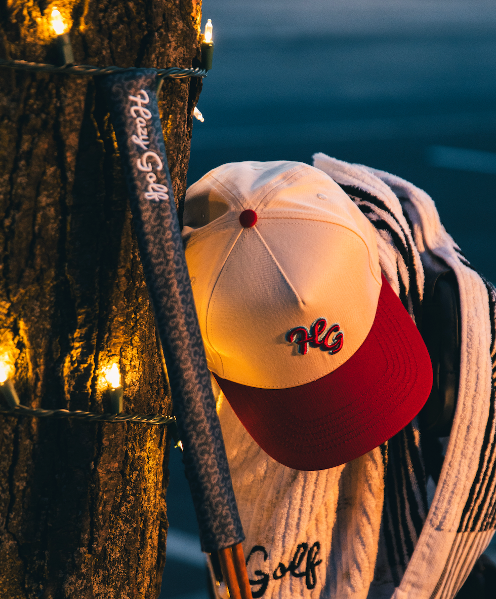 “HG” 2 Tone Cardinal and Bone SnapBack